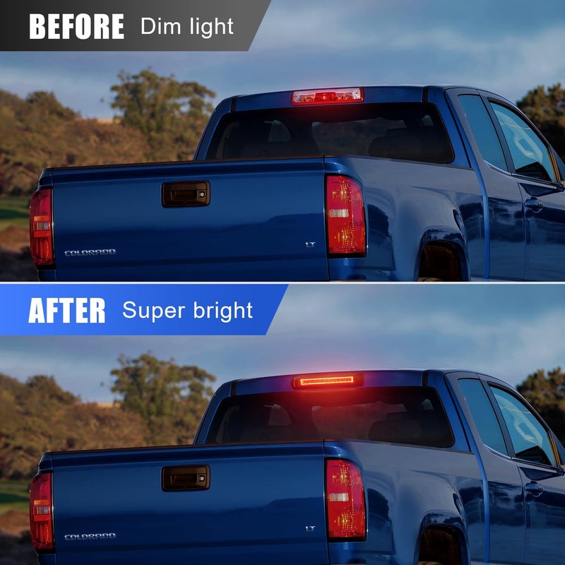 SUPAREE Third Brake Light fit for 1999-2006 C-hevy Silverado/GMC Sierra 1500 2500 3500 HD & Classic LED 3rd Brake Light Accessories Red LED Strobe Rear 3rd Brake Cargo Lights High Mount Stop Light - Image 3